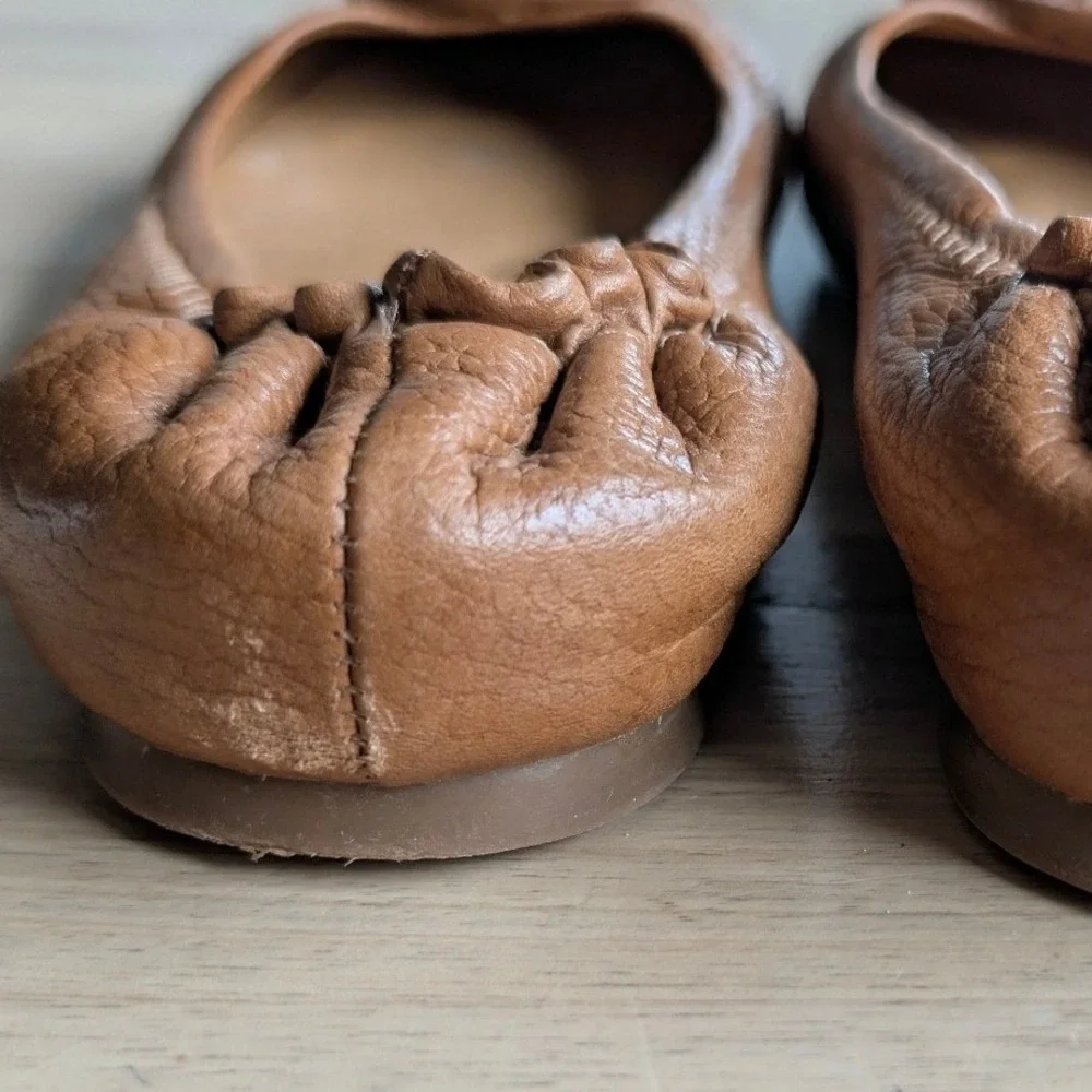 TORY BURCH Claire Leather Ballet‎ Flats Women's Size 7